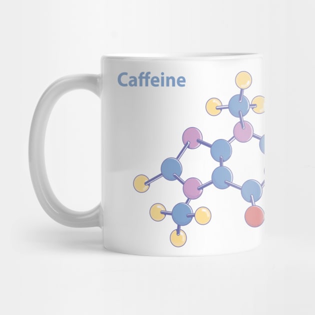 Abstract caffeine molecule vector model by ingotr